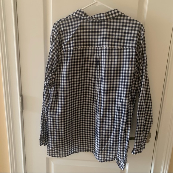 Old Navy Black and White Gingham Button-Up Shirt - Picture 5 of 5